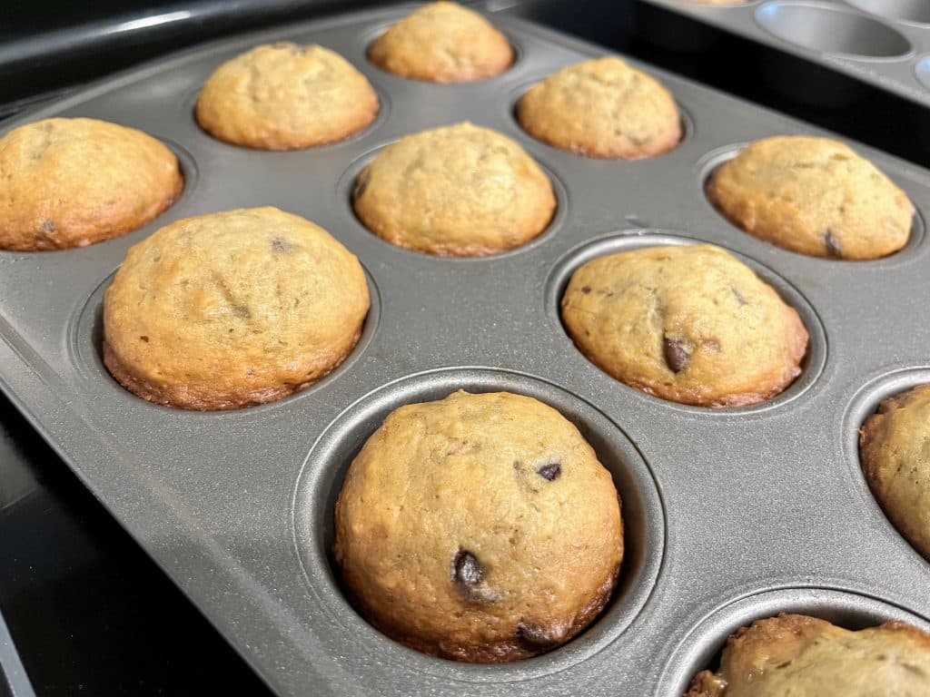 Moist, fluffy and delicious, these banana chocolate chip muffins are a must try.