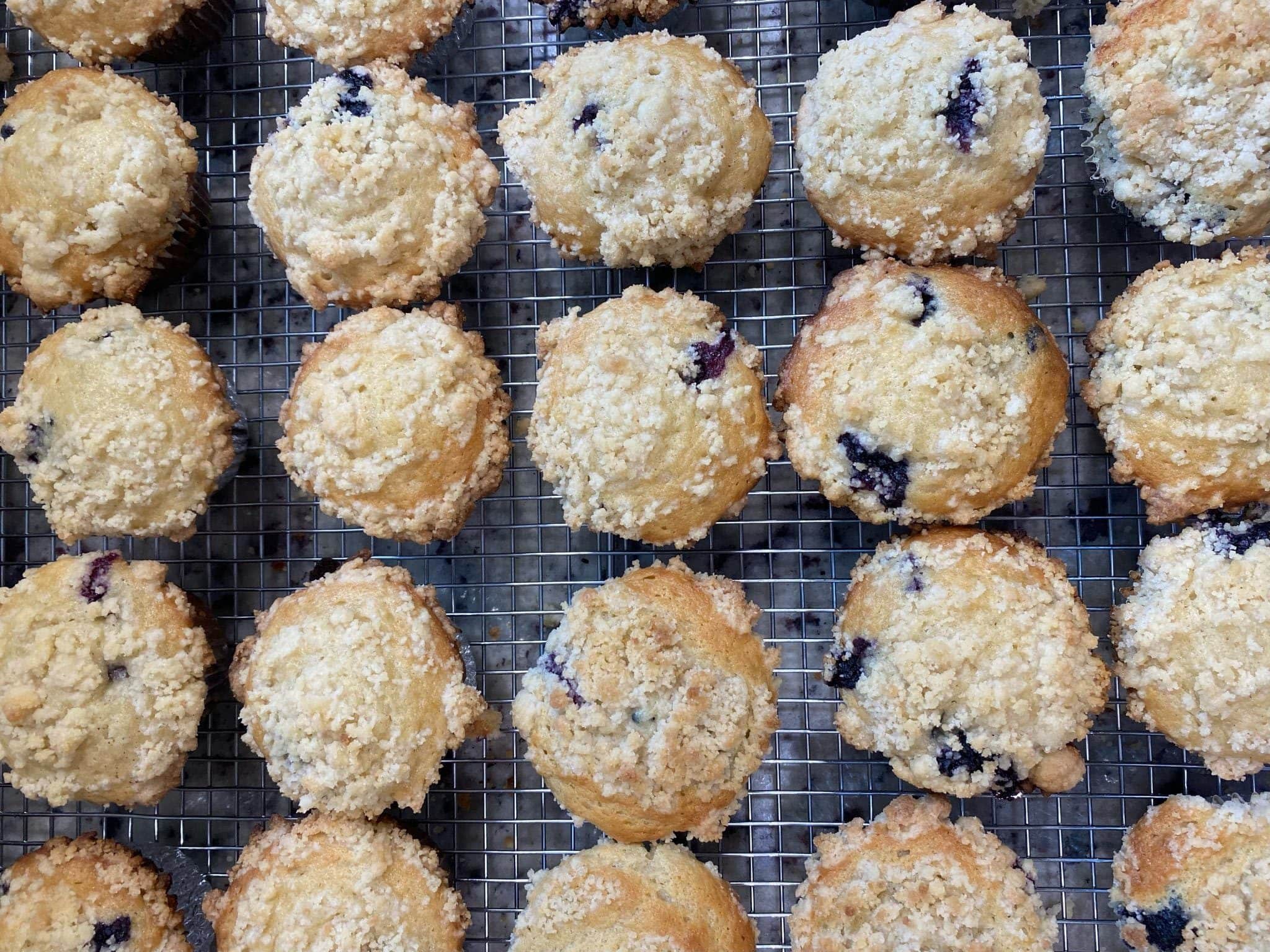 The Detwiler's famous blueberry muffins are definitely worth the time to make!